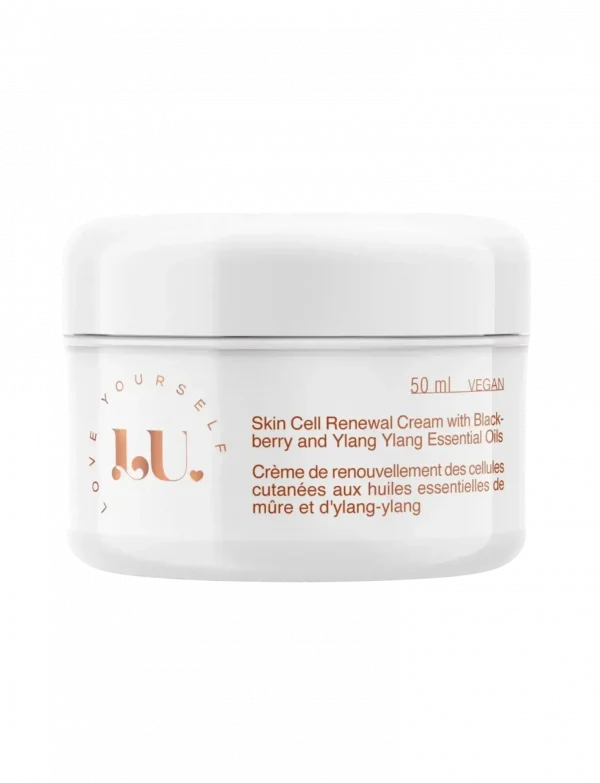 skin cell renewal cream with blackberry and ylang ylang essential oils 50ml pot - lu skincare - laurence and umeh ltd optimised