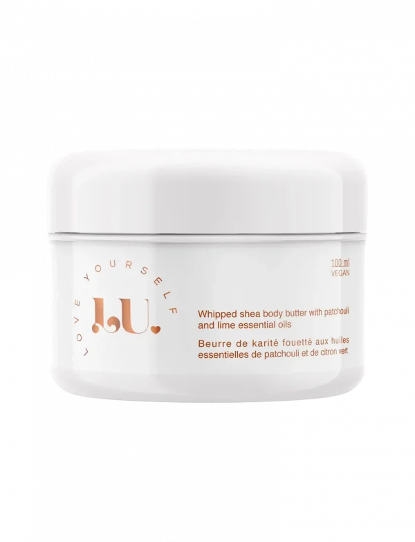 whipped shea butter with patchouli and lime essentials 100ml pot - lu skincare - laurence and umeh ltd optimised